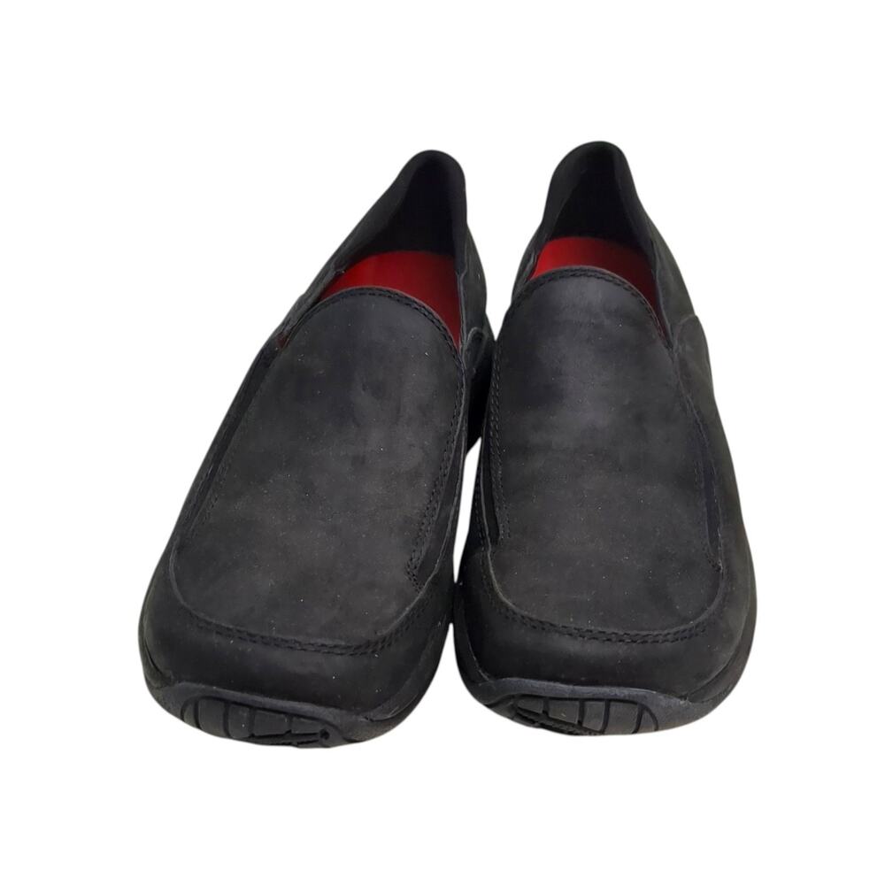 Merrell Moc Shoes Womens 7.5 Slip On Black Leather Suede Treviso Comfort Casual - Picture 2 of 8